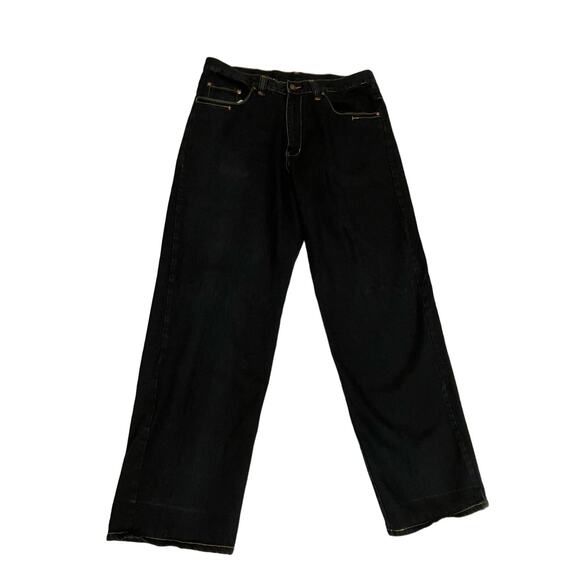 Kani Gold Jeans Mens 38x34 Straight Dark Wash Classic Embroidered Hip Hop - Picture 1 of 13